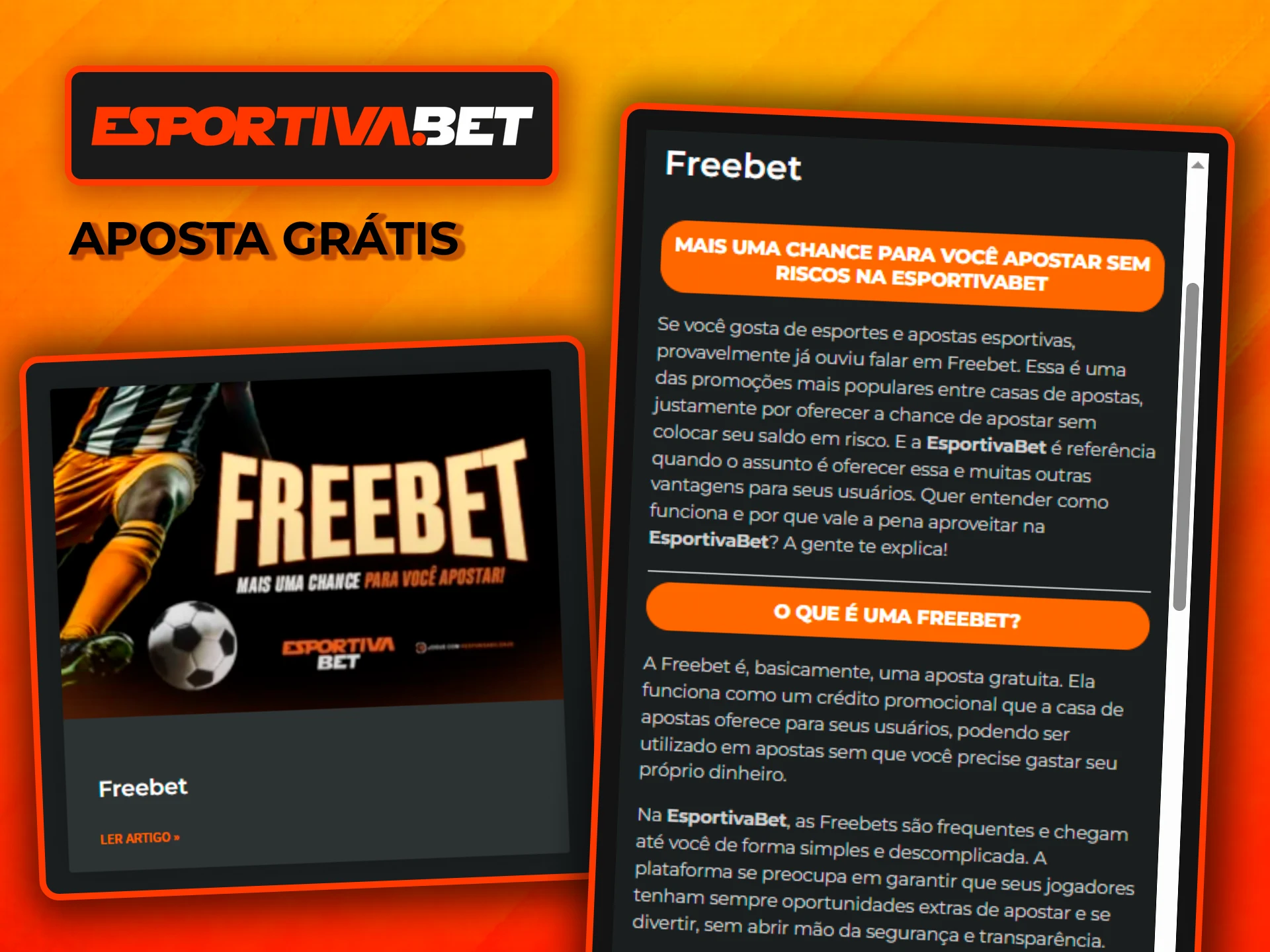 Faça uma aposta grátis na EsportivaBet.