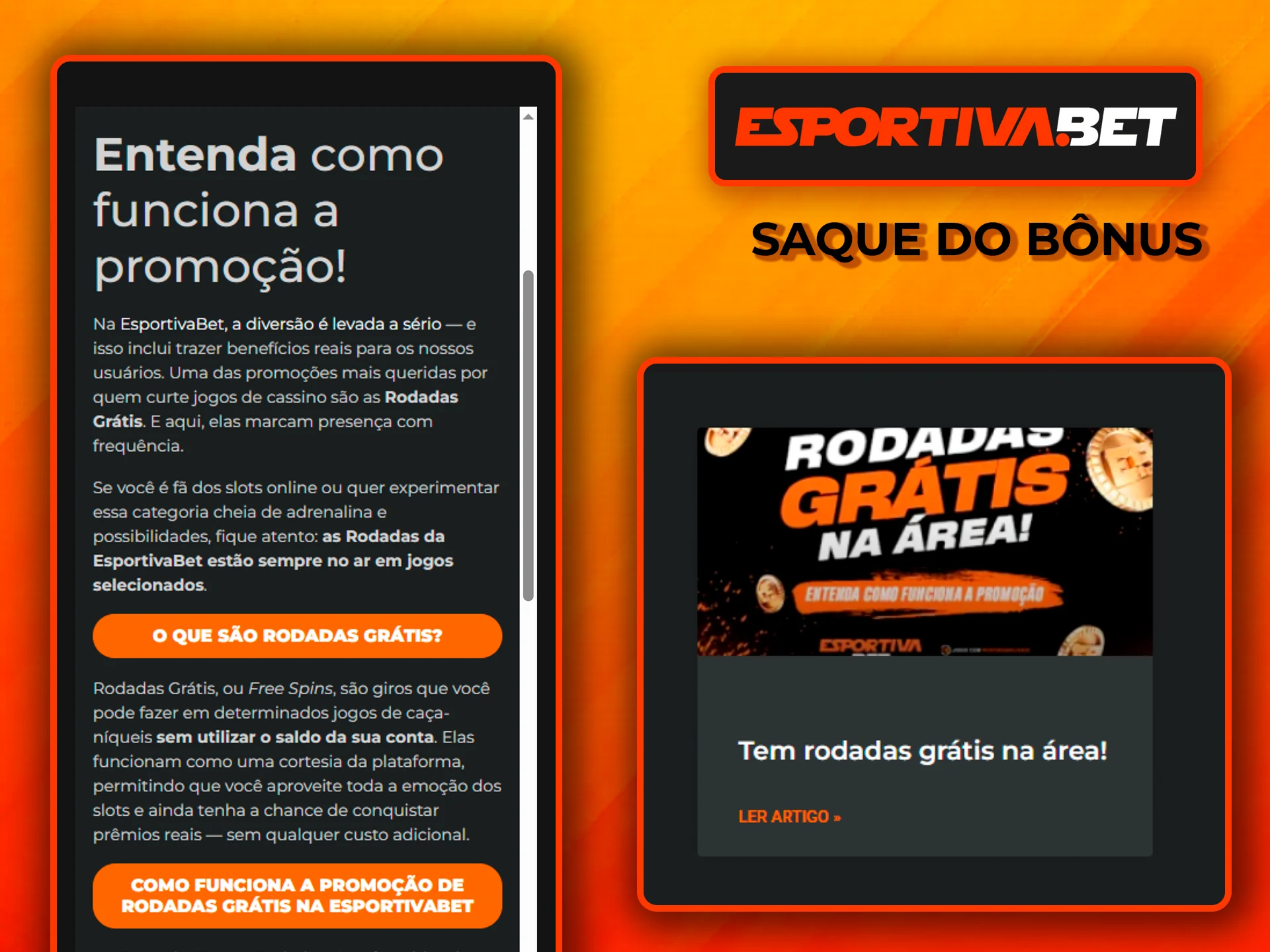 Use o bónus de rodadas grátis no casino EsportivaBet.