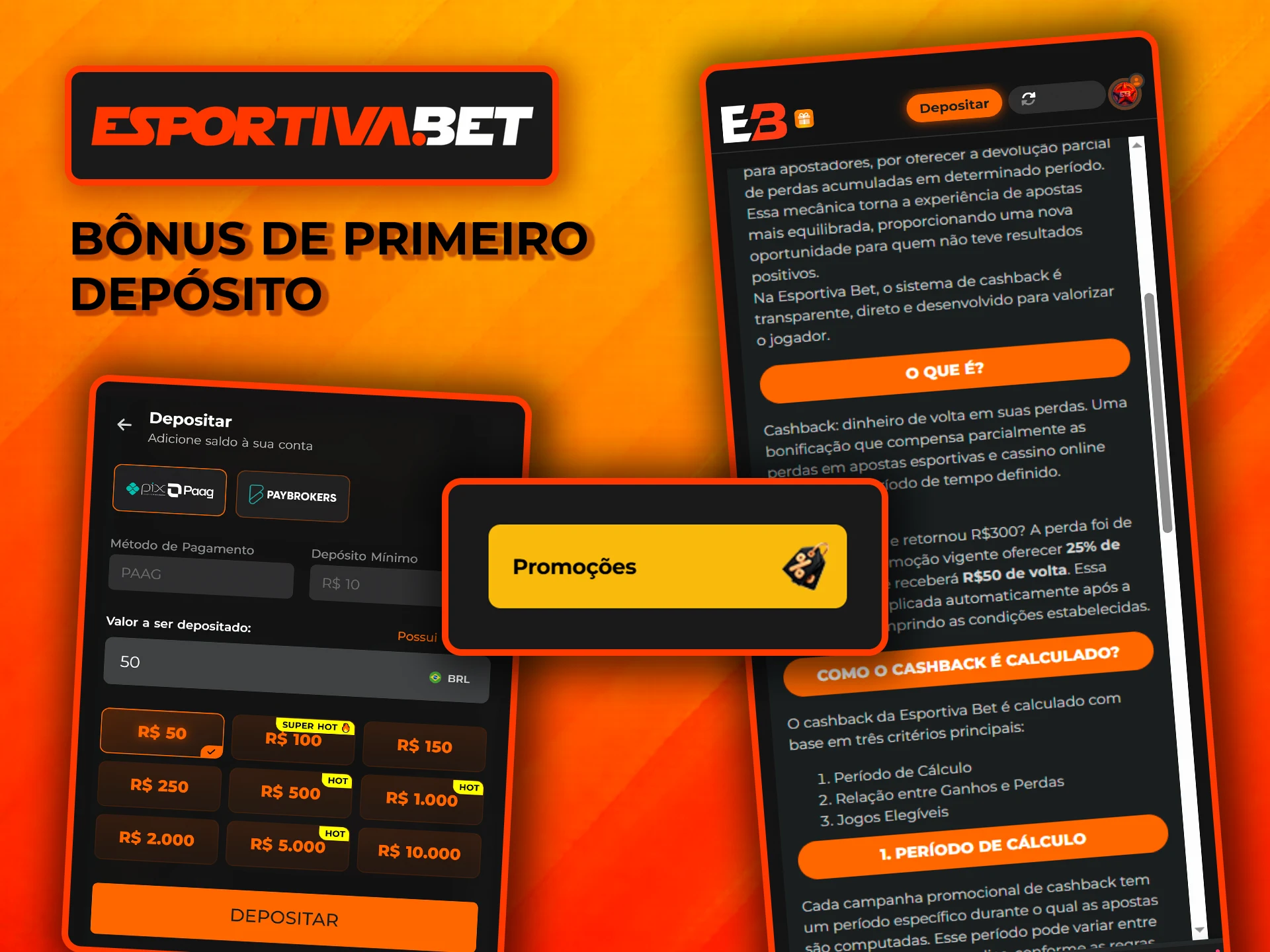 Receba um bónus pelo seu primeiro depósito na EsportivaBet.