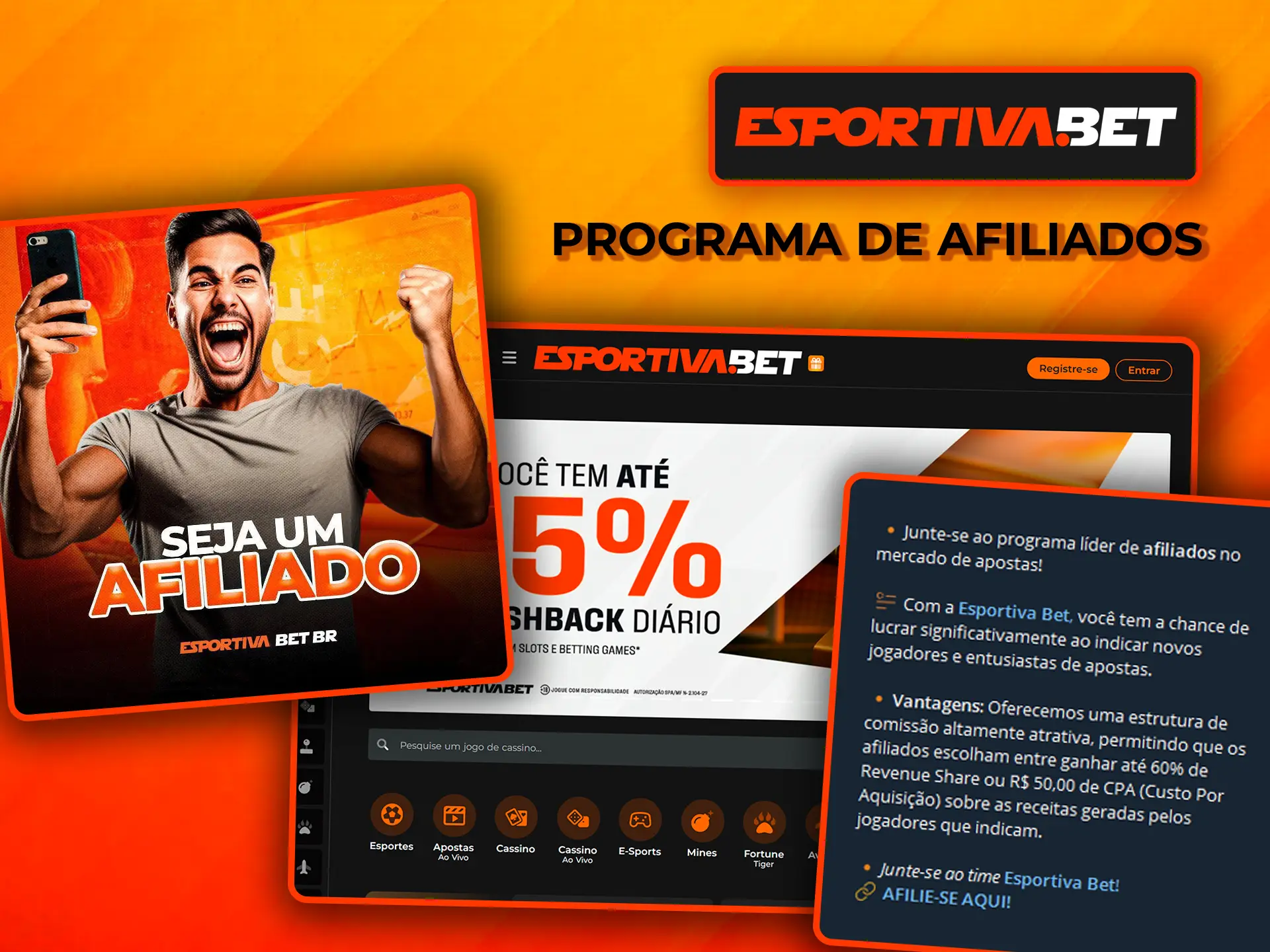 Junte-se ao programa de parceria da EsportivaBet.